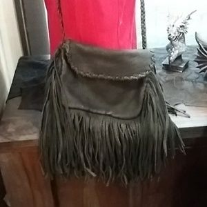 All leather crossover purse
